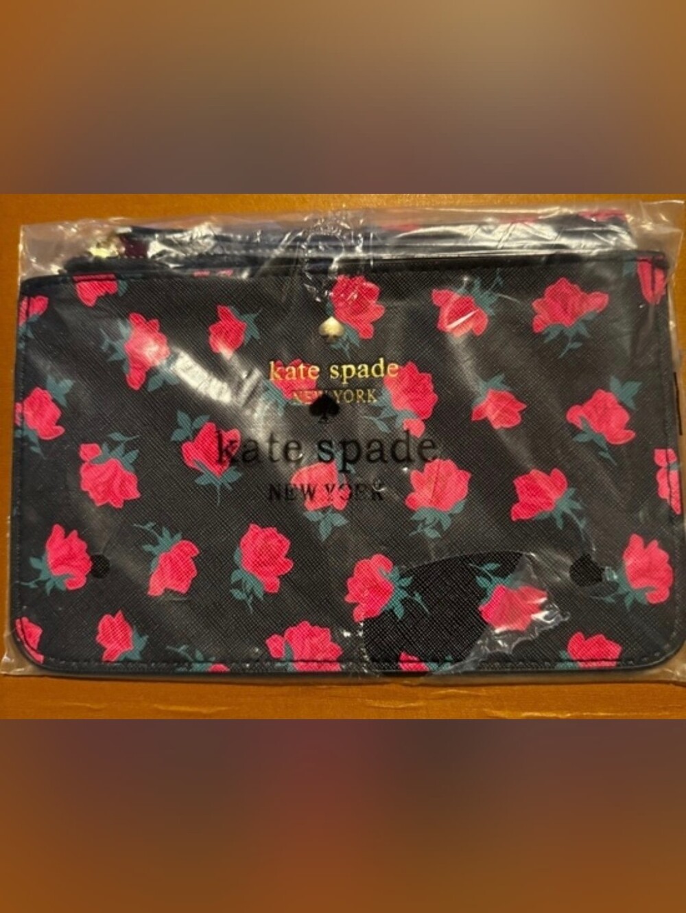 Kate Spade NWOT Rose Large Zip Pouch